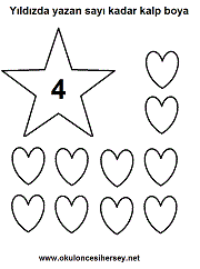 anaokulları için sayı çalışma sayfaları